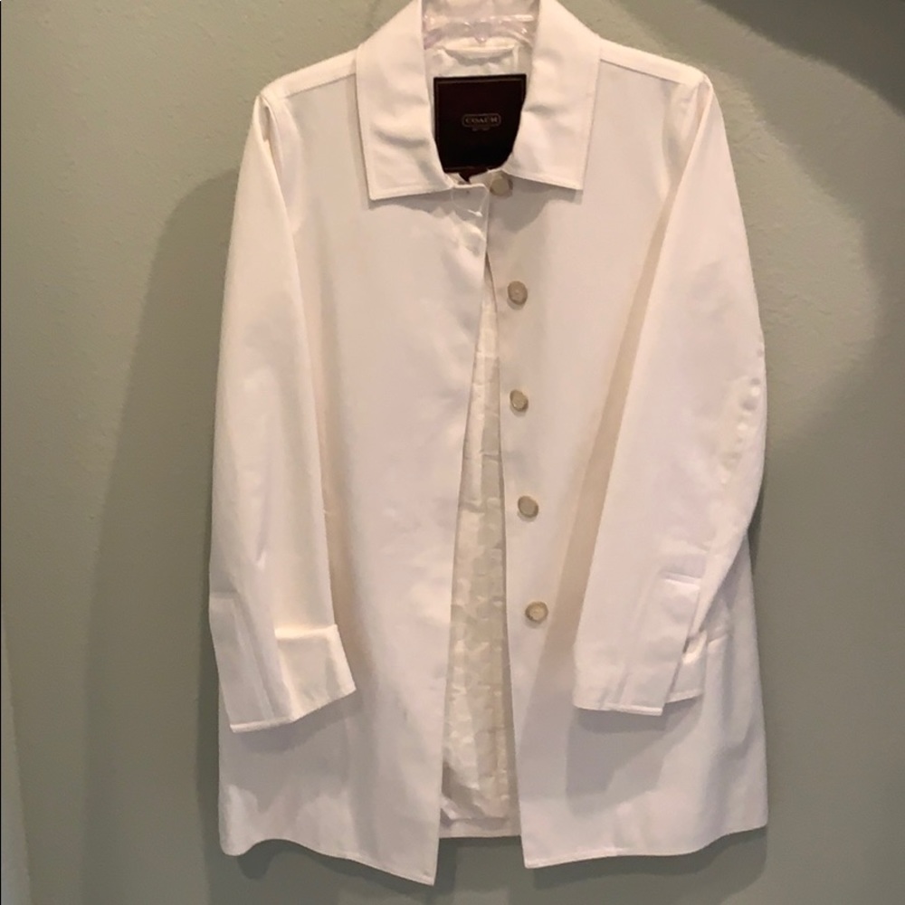 White/cream coach jacket